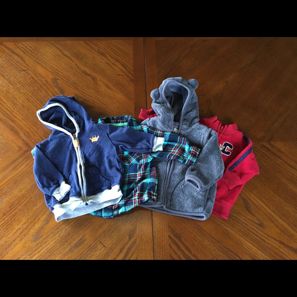 Four baby boy jackets